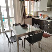 tavolo allungabile in vetro satinato 