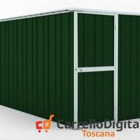 deposito attrezzi giardino 175x307 verde scuro