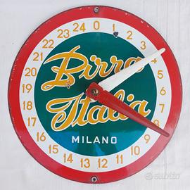 insegna smaltata Segnapunti BIRRA ITALIA anni 50