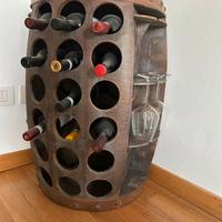 Portabottiglie vino legno botte