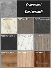 piano top tavoli in melaminico arredo locale 