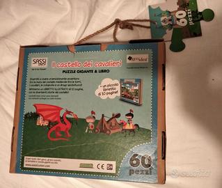 Puzzle bambino 60 pezzi castello cavaliere