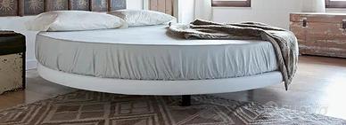 Letto rotondo con materasso e coprimaterass la