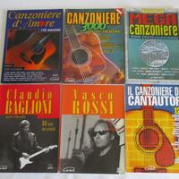 8 volumi di musica, canzoniere testi con accordi