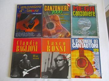 8 volumi di musica, canzoniere testi con accordi
