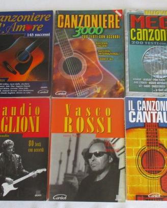 8 volumi di musica, canzoniere testi con accordi