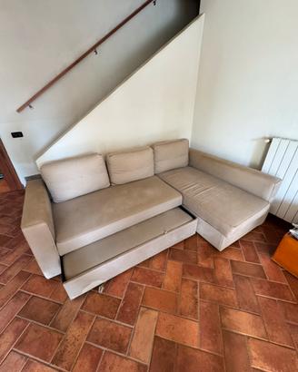 Divano/letto angolare con contenitore