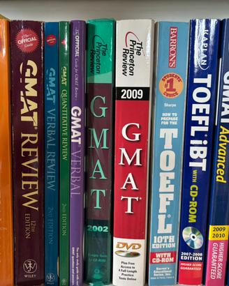 Gmat e Toefl libri preparazione
