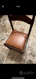 Sedie in legno e pelle