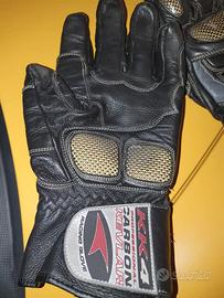 Guanti moto axo pelle kevlar e carbonio