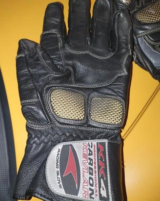 Guanti moto axo pelle kevlar e carbonio