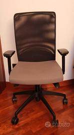 Poltrona girevole da studio con rotelle 