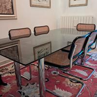 Tavolo Gavina e 6 sedie Gavina anni 70