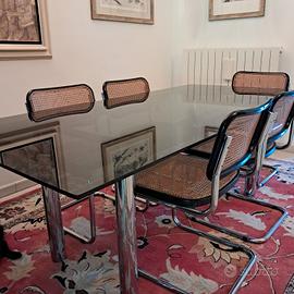 Tavolo Gavina e 6 sedie Gavina anni 70
