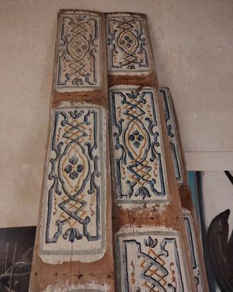 Tavole soffitto dipinte del 700 originali