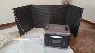 Stazione di energia portatile con pannelli solari 