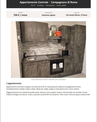  Appartamento centrale  Campagnano di Roma 