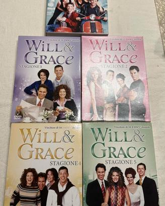 WILL & GRACE COFANETTI DVD STAGIONI 1 - 5 ITALIA