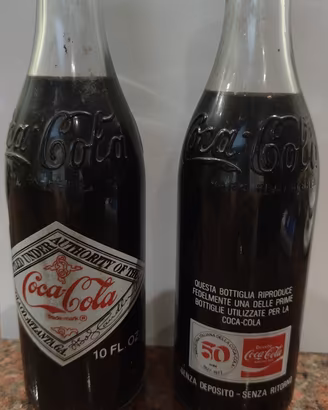 Bottiglia coca cola vetro 50 anni
