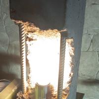 lampada cemento stile industrial 