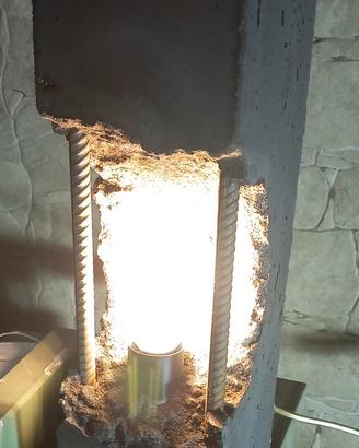 lampada cemento stile industrial 