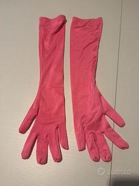 Guanti lunghi rosa