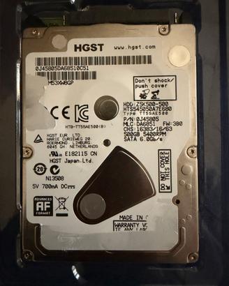 Hard Disk 2.5 HGST 500gb