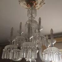 Lampadario 9 luci doppio palco in cristallo Boemia