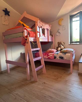 Cameretta doppio letto contenitore materassi
