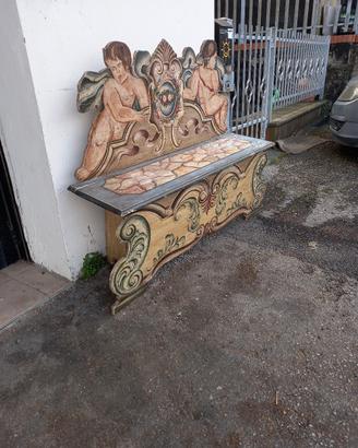 PANCA LACCATA DIPINTA CASSAPANCA 