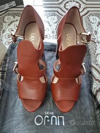 scarpe con tacco liu jo marrone 