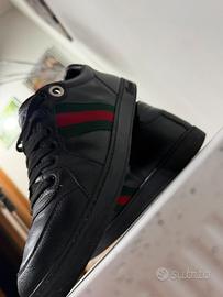 Gucci Coda Sneakers Uomo Nere – Web Verde/Rosso