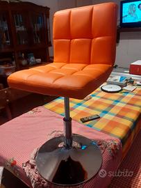 4 sgabelli da bar arancioni