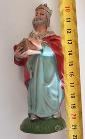 Statuina Presepe Vintage "Re Magio In Piedi / Gasp