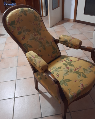 Poltrona antica fine 800 reclinabile