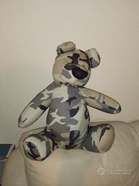 Peluche 60 cm orso mimetico vintage