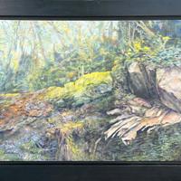 Massimo Buccioni pittore quadro olio su tela Bosco