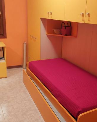 letto doppio salvaspazio comprens di reti e mat
