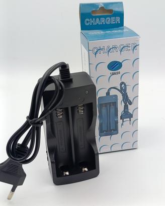caricatore doppio slot per batteriae 18650 Li-ion