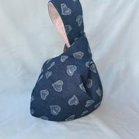 Borsa Knot Bag artigianale in denim e cotone
