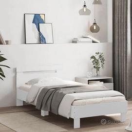 Letto singolo 90x200 con tastiera e led - nuovo