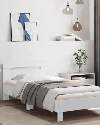 Letto singolo 90x200 con tastiera e led - nuovo