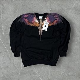 Felpa Marcelo Burlon Nera Ali - Uomo