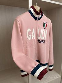 Felpa rosa Gaudì originale tg. L con zip e ricamo