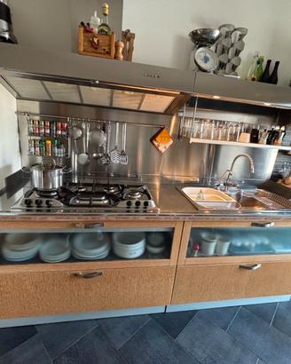 Blocco cucina Acciaio e Rovere Arc Linea