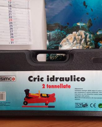 Cric idraulico per auto in box portatile nuovo