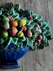 Cesto frutta decorazione in ceramica Gensini