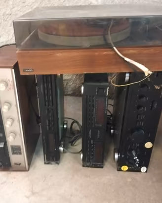 Lotto componenti elettroni HIFI amplif giradischi