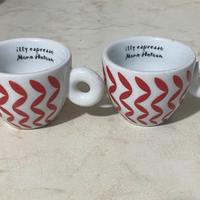 2 Tazzine Illy Mona Hatoun Caffè Espresso.  Usate