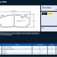 Pastiglie freno PAGID S 4934 RSC1